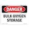 Signmission Safety Sign, OSHA Danger, 7" Height, Bulk Oxygen Storage, Landscape OS-DS-D-710-L-1857 - alternate 1